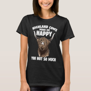 Schottland Bauernhof Highland-Kühe machen mich gl T-Shirt