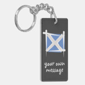 Schottland-Bürsten-Flagge Schlüsselanhänger (Vorderseite links)