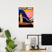 Schottland, Busreisen, Vintage-Plakat Poster (Heimbüro)