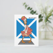 Schottland-Cartoon Postkarte (Stehend Vorderseite)