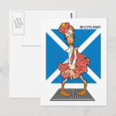 Schottland-Cartoon Postkarte (Vorne/Hinten)