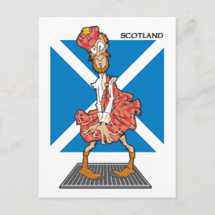 Schottland-Cartoon Postkarte