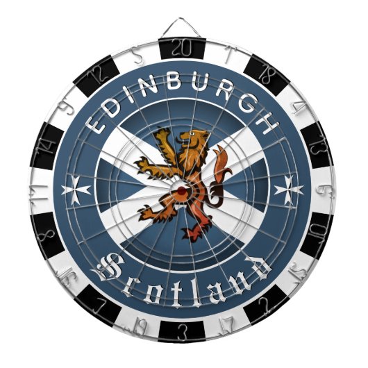 Schottland Dartboard, Scottish Flag Darts / Spiel Dartscheibe (vorne)