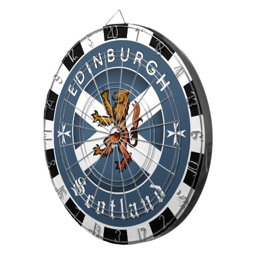 Schottland Dartboard, Scottish Flag Darts / Spiel Dartscheibe (Vorderseite rechts)