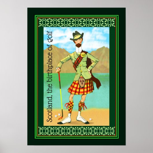 Schottland, der Geburtsort des Golfs Poster (Vorne)