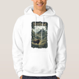 Schottland Design: Highland-Kuh, Schloss und Lands Hoodie