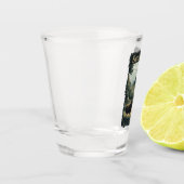 Schottland-Design: Hochland-Kuh, Burg und Landscha Schnapsglas (Links)