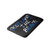 Schottland Die Brave auf der Flagge Schottlands Badematte (Schrägansicht)