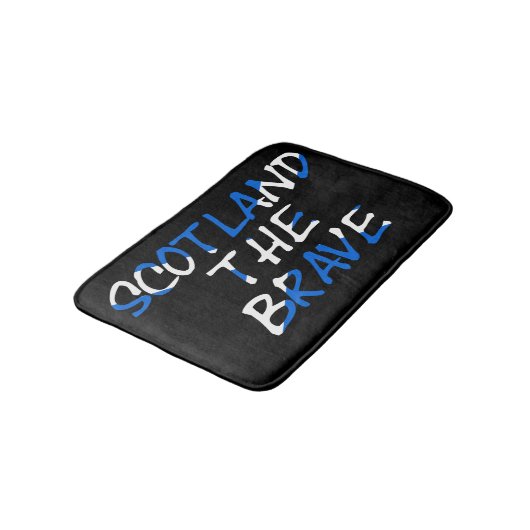 Schottland Die Brave auf der Flagge Schottlands Badematte (Schrägansicht)