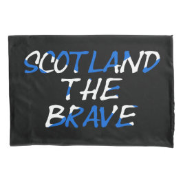 Schottland Die Brave auf der schottischen Flagge Kissenbezug