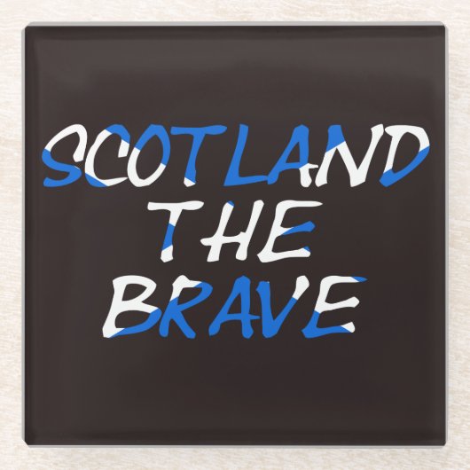 Schottland Die Brave Flag überlagert Küste Glasuntersetzer (Vorderseite)