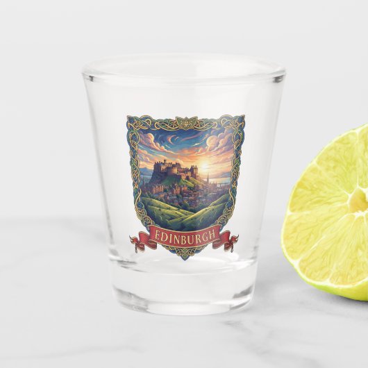 Schottland Edinburgh Arthurs Seat Reise Schnapsglas (Vorderseite)