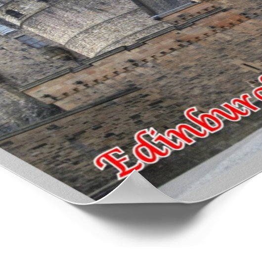 Schottland - Edinburgh - Schloss - Poster (Ecke)