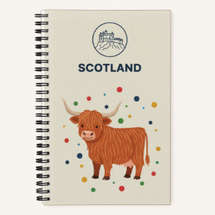 Schottland-Erbe & Highland-Cow-Fotoarchiv Notizblock