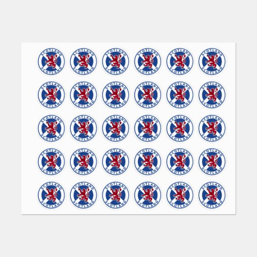 Schottland Etiketten (Blatt)