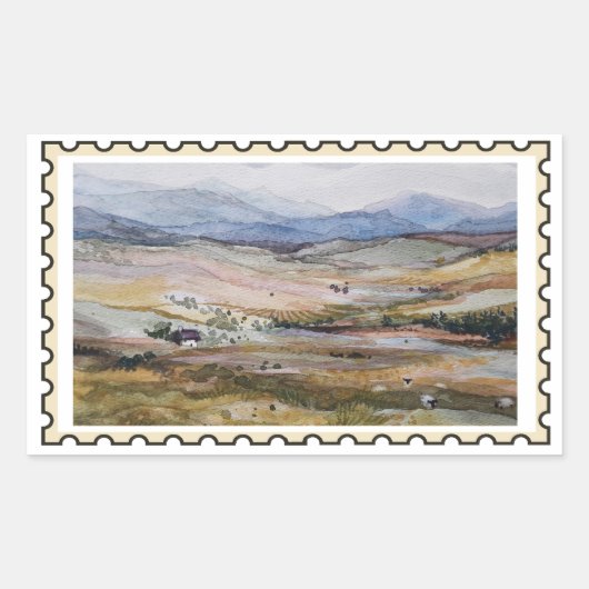 Schottland Falsche Briefmarke Rechteckiger Aufkleber (Vorderseite)