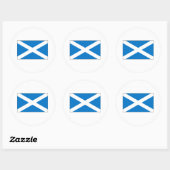 Schottland FLAG International Runder Aufkleber (Blatt)