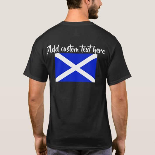 Schottland-Flagge - anpassbares Shirt (Rückseite)