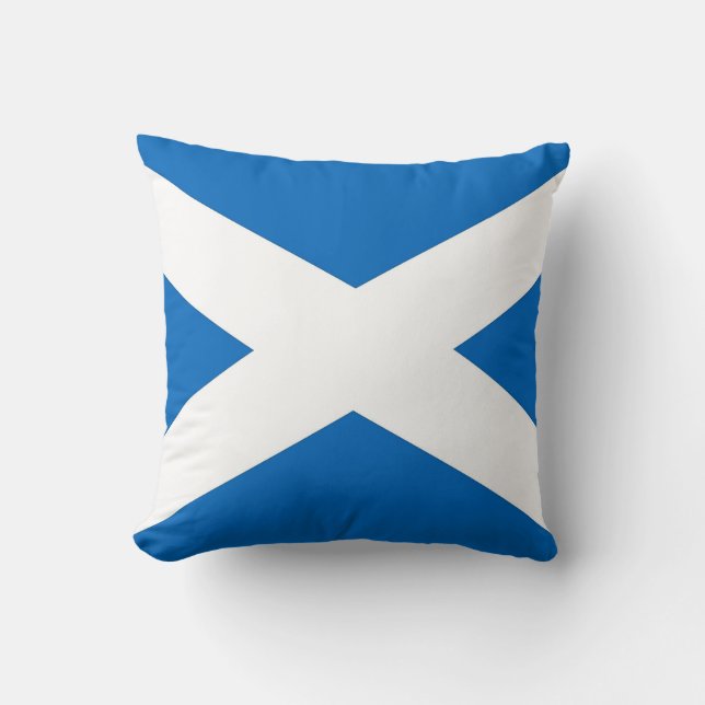 Schottland-Flagge auf amerikanischem MoJo-Pillow Kissen (Vorderseite)