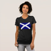 Schottland-Flagge dunkle T T-Shirt (Vorne ganz)