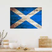 Schottland-Flagge für Altholzkörner Poster (Küche)