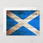 Schottland-Flagge für Altholzkörner Postkarte (Vorne/Hinten)