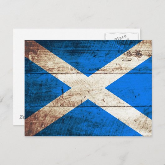 Schottland-Flagge für Altholzkörner Postkarte (Vorne/Hinten)