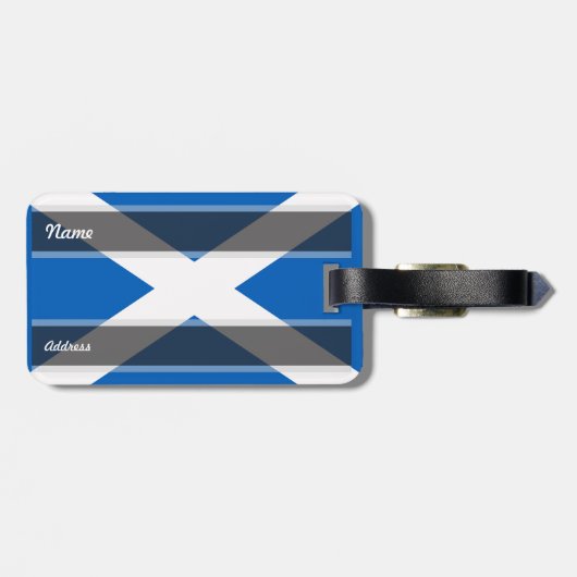 Schottland-Flagge Gepäckanhänger (Rückseite horizontal)