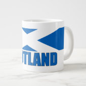 Schottland-Flagge Jumbo-Tasse (Vorderseite Rechts)