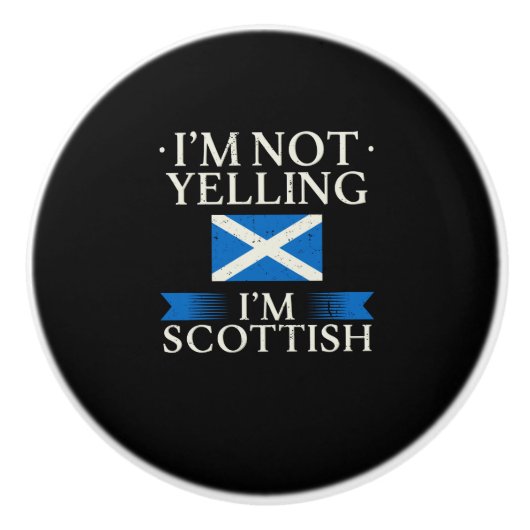 Schottland-Flagge Keramikknauf (Vorderseite)