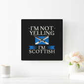 Schottland-Flagge Quadratische Wanduhr (Zuhause)