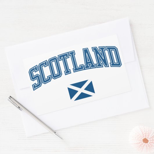 Schottland + Flagge Rechteckiger Aufkleber (Umschlag)