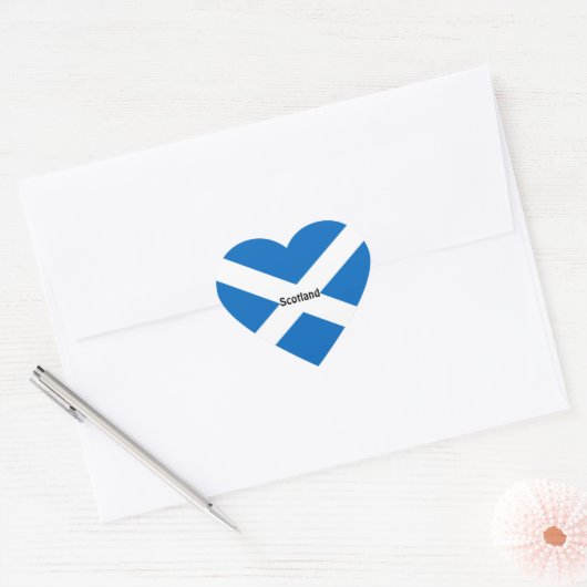 Schottland - Flagge Schottlands Herz-Aufkleber (Umschlag)