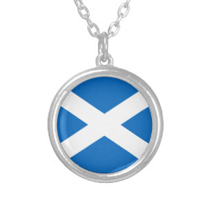 Schottland-Flagge Versilberte Kette
