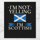Schottland-Flagge Weinetikett (Einzelnes Label)