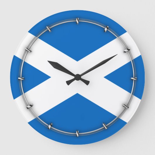 Schottland-Flaggen-Freiheit Große Wanduhr (Vorderseite)