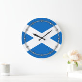Schottland-Flaggen-Freiheit Große Wanduhr (Zuhause)