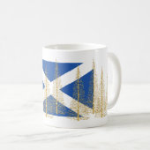 Schottland-Flaggen-Goldweihnachtsbaum-Tasse Kaffeetasse (VorderseiteRechts)