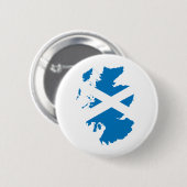 Schottland-Flaggen-Karte Größengleich Button (Vorne & Hinten)