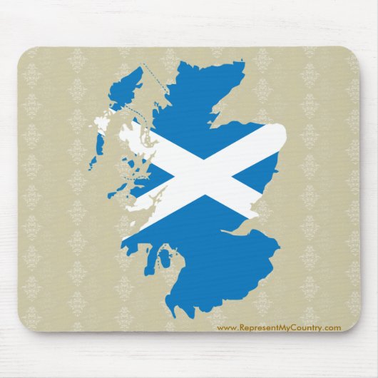 Schottland-Flaggen-Karte Größengleich Mousepad (Vorne)