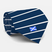Schottland-Flaggen-Marine-Streifen-Muster-Krawatte Krawatte (Gerollt)