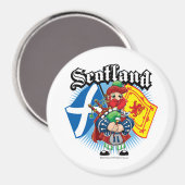 Schottland Flaggen und Piper Magnet (Vorderseite/Rückseite)