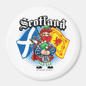 Schottland Flaggen und Piper Magnet (Vorne)