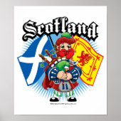 Schottland Flaggen und Piper Poster (Vorne)