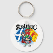 Schottland Flaggen und Piper Schlüsselanhänger (Vorderseite)