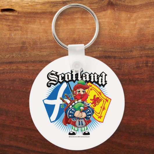 Schottland Flaggen und Piper Schlüsselanhänger (Vorderseite)