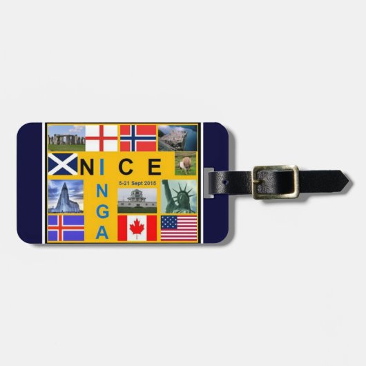 Schottland-Flaggenblau-Gepäckanhänger Gepäckanhänger (Vorderseite horizontal)