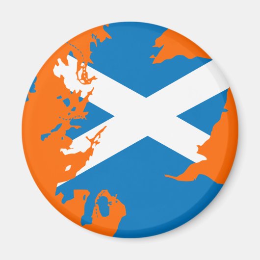 Schottland-Flaggenkarte Magnet (Vorne)