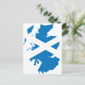 Schottland-Flaggenkarte Postkarte (Stehend Vorderseite)