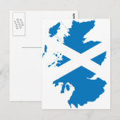 Schottland-Flaggenkarte Postkarte (Vorne/Hinten)